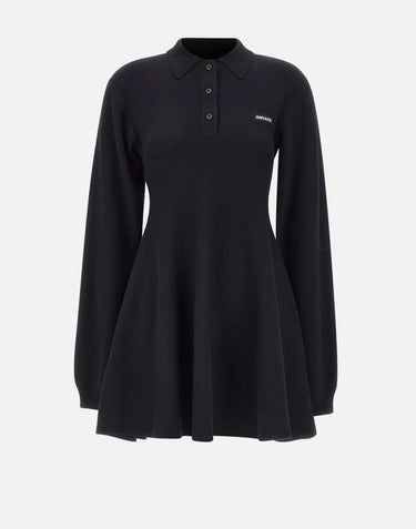 "Slinky Knit Polo Dress" 115488 100 ROTATE BIRGER CHRISTENSEN 