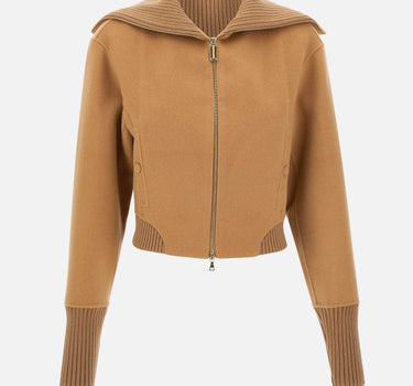 "Double Faced Bomber Jacket" 1325WJK006480A CAMEL VICTORIA BECKHAM