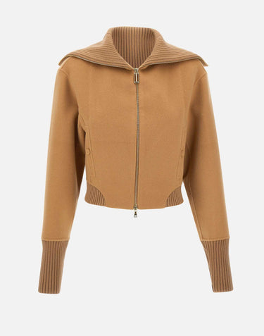 "Double Faced Bomber Jacket" 1325WJK006480A CAMEL VICTORIA BECKHAM 