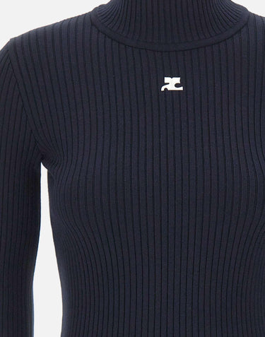 Maglia "Reedition Rib Knit" PERMPU022FI0001 NAVY COURREGES 