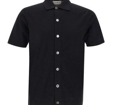 Camicia in maglia di cotone superior DC120089 NERO DELLA CIANA CASHMERE 