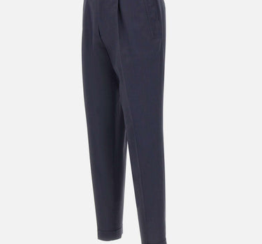Pantaloni in misto lana e seta 50560833 404 BOSS 