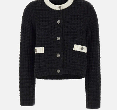 Cardigan crop in maglia di cotone MF5231MA97P 01319 LIU-JO 