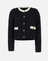 Cardigan crop in maglia di cotone MF5231MA97P 01319 LIU-JO 