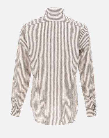 Camicia in lino a righe LIU02P0154035U 0006 BARBA 
