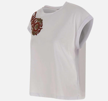 T-shirt con ricamo floreale SP1DK003 1019 KAOS 