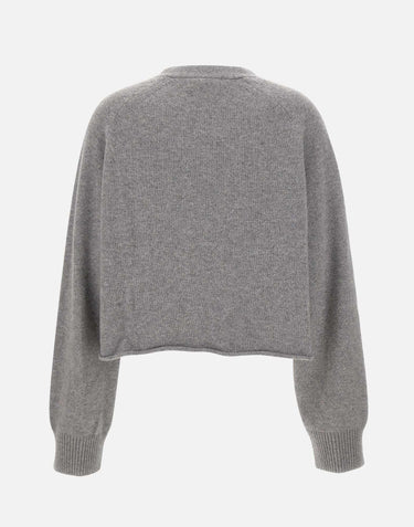 Cardigan cropped in misto lana e cashmere F5LAWOCA369 100 LANEUS 