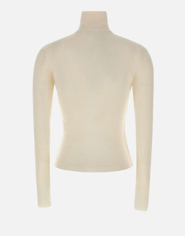 Pullover "Zipped Mockneck" 325MPU247FI0071 WHITE COURREGES 