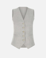 Gilet in lana e lino K85GILK03 TES0K02913 ELEVENTY 