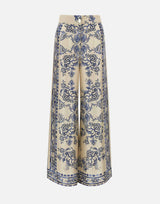 Pantaloni con stampa foulard CA6230TS555 P9652 LIU-JO 