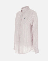 Camicia over in lino a righe 211A96158 011 POLO RALPH LAUREN 