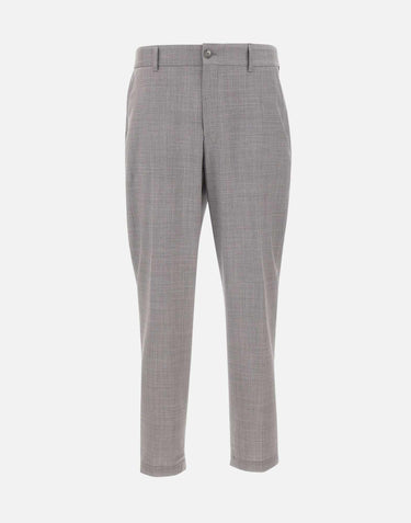 Pantaloni dal fit affusolato in lana vergine 50561986 072 BOSS 