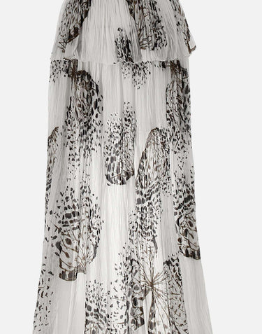 Gonna in georgette con stampa 4G111A M1025 BLUMARINE 