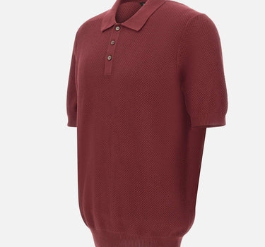 Polo in maglia a nido d'ape 57113 18028280 GRAN SASSO 
