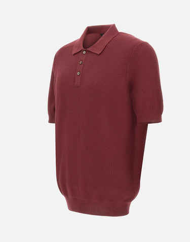 Polo in maglia a nido d'ape 57113 18028280 GRAN SASSO 