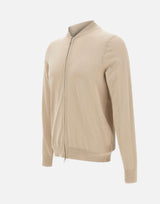 Cardigan in cotone full zip DK17012 SABBIA DIKTAT 