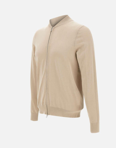 Cardigan in cotone full zip DK17012 SABBIA DIKTAT 