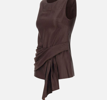 Top drappeggiato "Fonda" FONDA DKBROWN LOULOU DE SAISON 