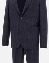 Completo slim regimental gessato 3932A3728MC 25375589 MANUEL RITZ 