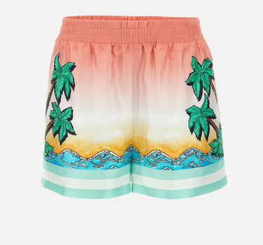 "Tennis Club Silk Shorts" WS25TR104 03 CASABLANCA 