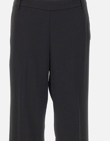 Pantaloni dritti con vita elasticizzata V073322383 001BLK VINCE. 