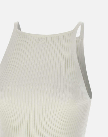 "Signature point rib knit" VESMTO042FI0001 0001 COURREGES 