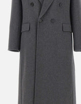 Cappotto doppiopetto in lana 1126WCT006440B DKGREY VICTORIA BECKHAM 