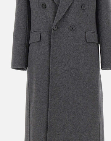 Cappotto doppiopetto in lana 1126WCT006440B DKGREY VICTORIA BECKHAM 