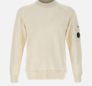 "Merino Wool Felted Crewneck Lens Sweater" 19CMKN198A 110468A103 C.P. COMPANY 