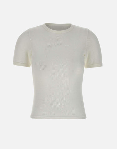 "Signature contrast t-shirt" 125JTS017JS0069 0001 COURREGES 