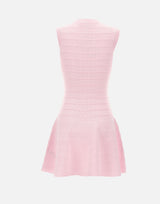 Mini abito in maglia traforata con strass 063SP PINK SELF-PORTRAIT 