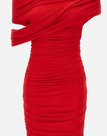 Abito monospalla con drappeggio 2A644A N0313 BLUMARINE 