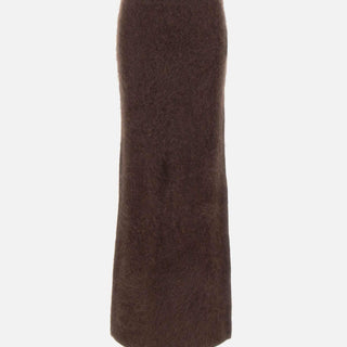 "Brushed skirt" 24561 MOCHA SOFT GOAT 