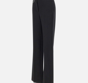 Pantalone con ricamo a intaglio e strass 2P191A N0990 BLUMARINE 