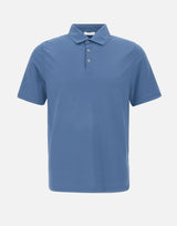 Polo in crepe di cotone DK87115 INDACO DIKTAT 