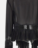 Blusa in georgette con pizzo 2C444A N0990 BLUMARINE 