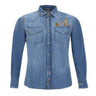 Camicia in denim con ricami TEX520 R00590JEANS BOB 