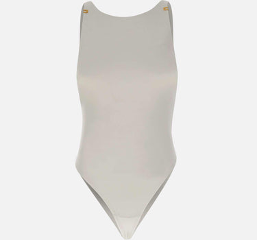 Body in jersey crêpe con dettagli logo BO03462E2 360 ELISABETTA FRANCHI 