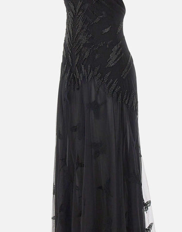 Abito lungo in tulle con ricami 4A430A F0990 BLUMARINE 