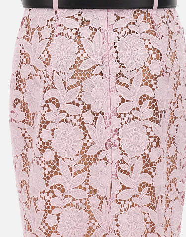 Gonna midi in pizzo 182MSKP PINK SELF-PORTRAIT 