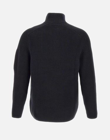 "Polo collar full rib sweater" 19CMKN016A 006608A999 C.P. COMPANY 