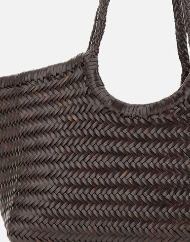 Borsa a spalla "Nantucket basket big" in pelle 8822 BROWN DRAGON DIFFUSION 
