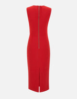 "Cameron asymmetrical midi dress" 25031221 RED REBECCA VALLANCE 