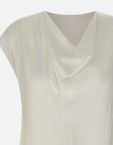 Camicetta in seta con scollo a cappuccio V796112595 101OWH VINCE. 