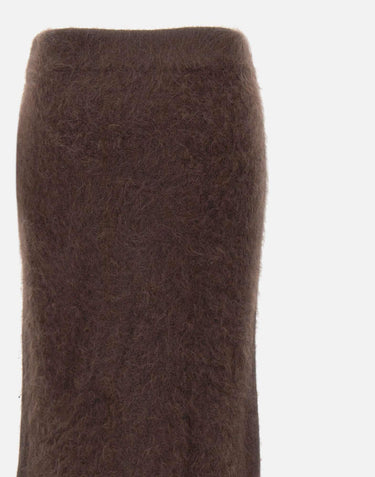 "Brushed skirt" 24561 MOCHA SOFT GOAT 