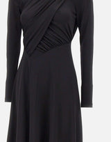Abito asimmetrico con drappeggi 1326JDR007340A BLACK VICTORIA BECKHAM 