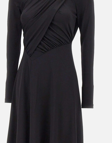 Abito asimmetrico con drappeggi 1326JDR007340A BLACK VICTORIA BECKHAM 