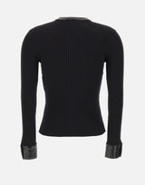 "Vinil and Knit Cardigan" 326MGI056FI0001 BLACK COURREGES 