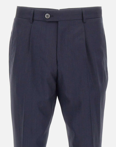 Pantaloni in misto lana e seta 50560833 404 BOSS 