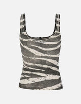 Top in costina a stampa zebra 2T123A M1039 BLUMARINE 